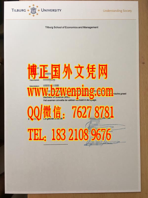 荷兰diploma，办荷兰蒂尔堡大学 Tilburg University毕业证样板