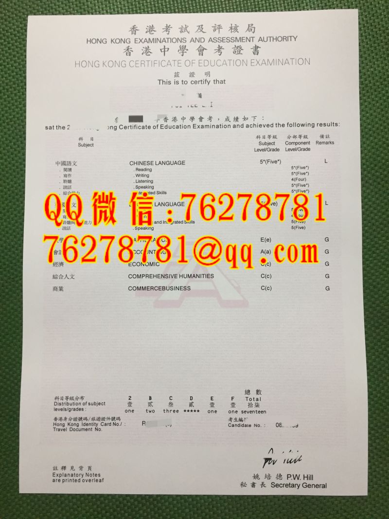 2007年香港会考证书Hong Kong Certificate of Education Examination